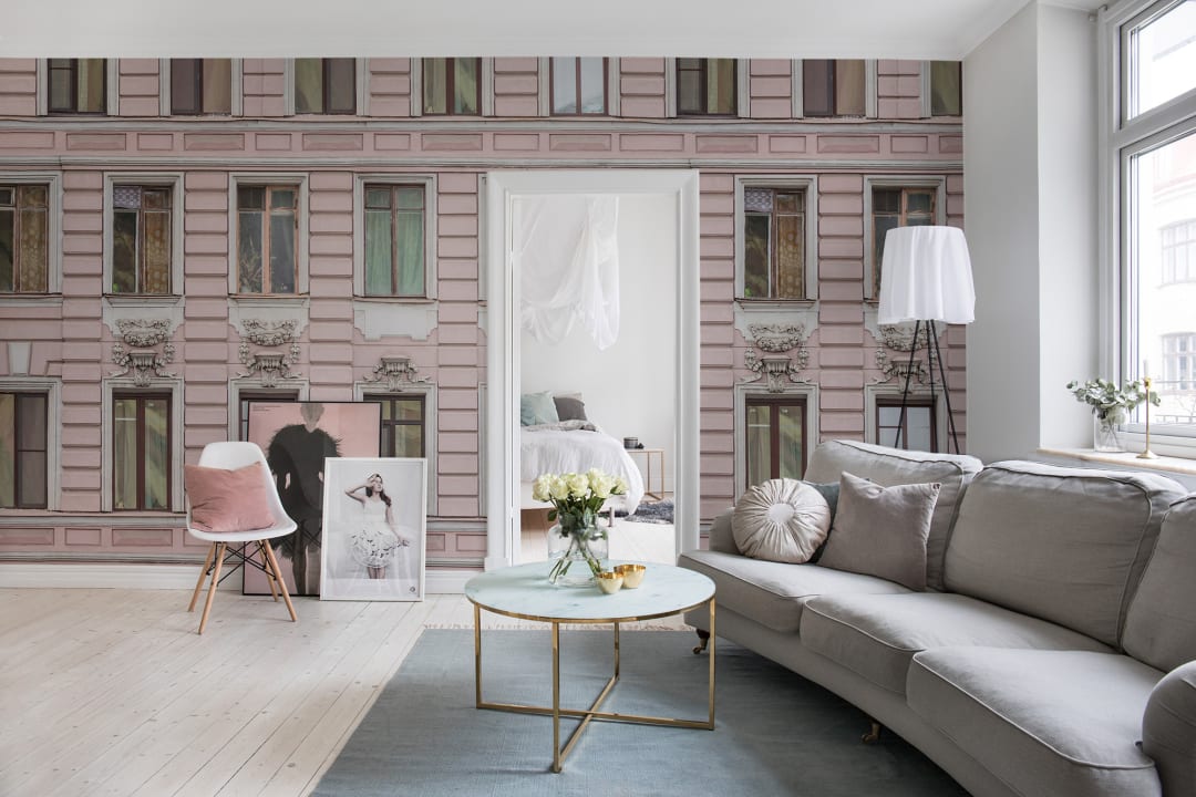 Un décor mural couleur vieux rose