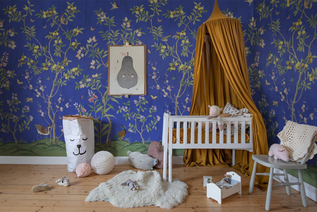Décor mural bleu raffiné