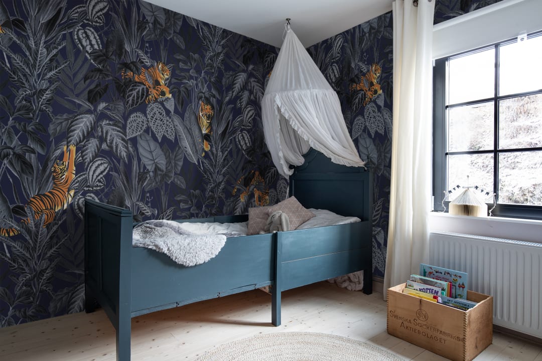 Jungle slaapkamer behang