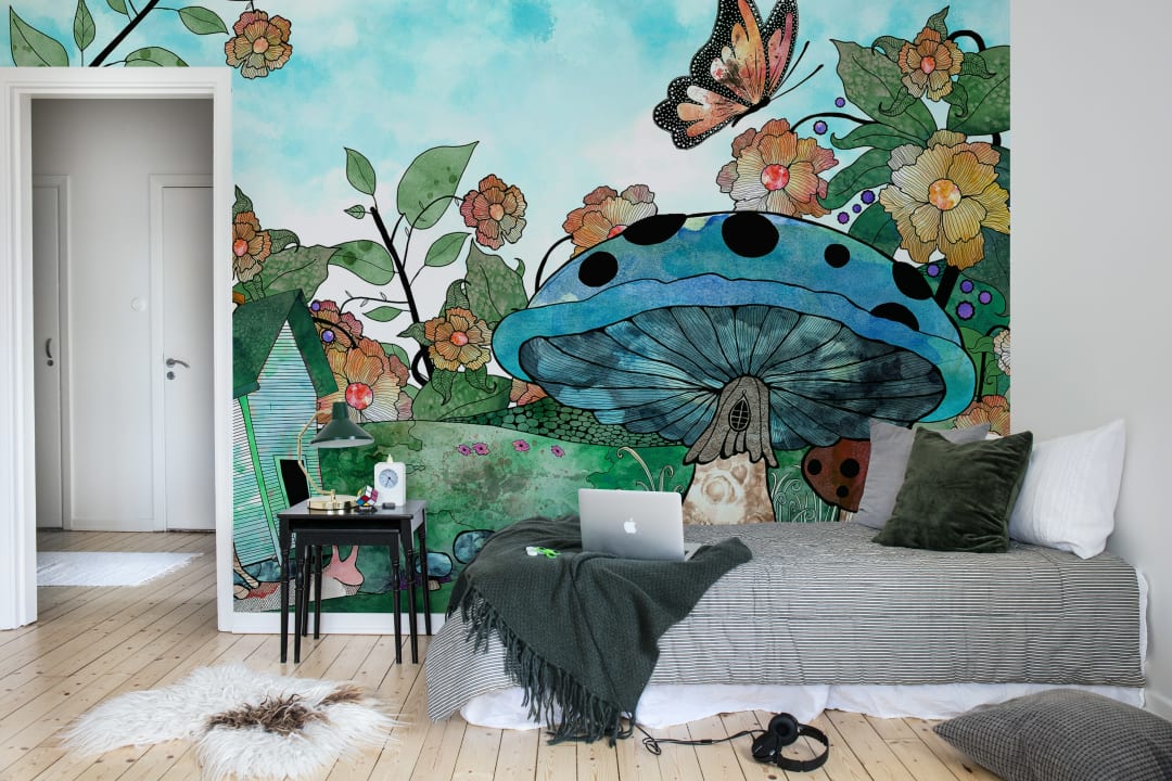 Fun kids wall mural
