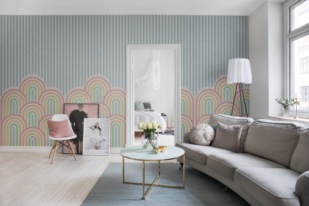 Décor mural rétro torsadé