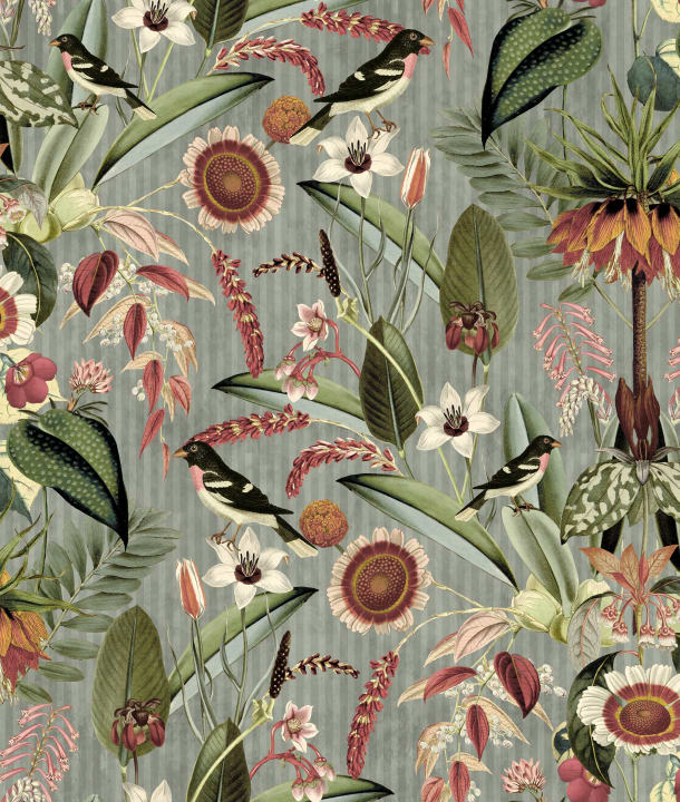 Flora en fauna vermengen zich met elegante strepen
