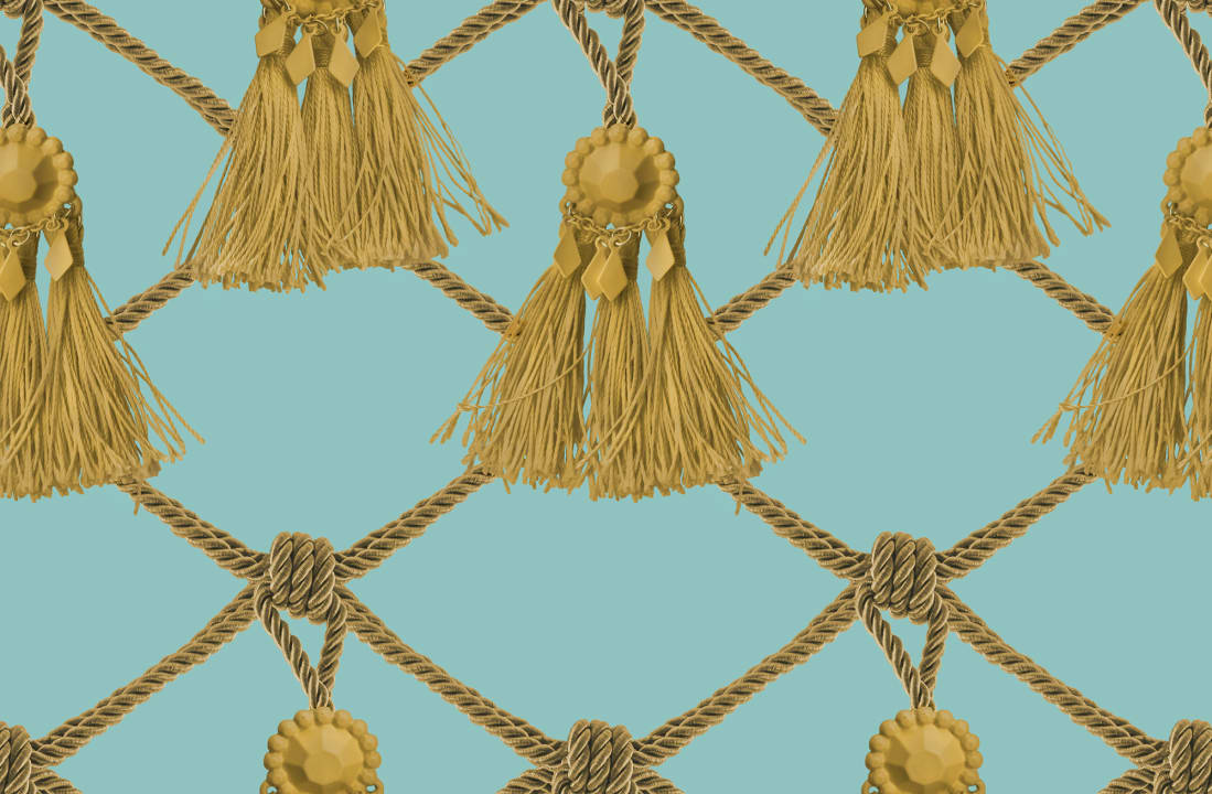 Tassels, Soft Turquoise