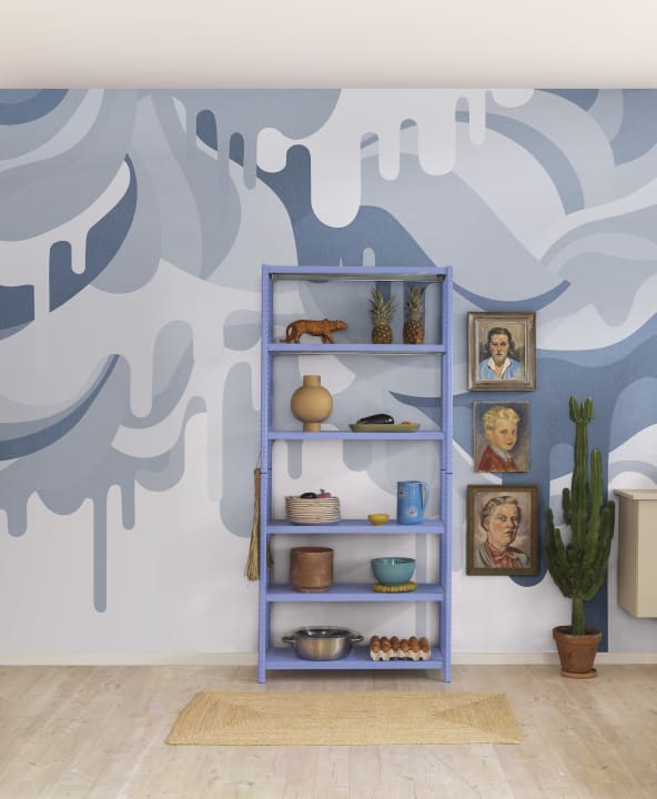 Dripping Ice Cream Blue