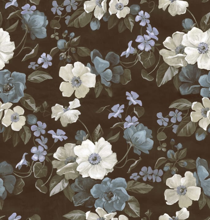 Handgeschilderde vintage bloemen