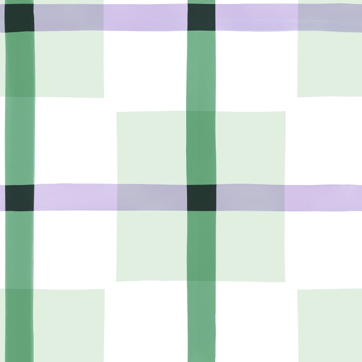 Groen en lila maximalistisch behang