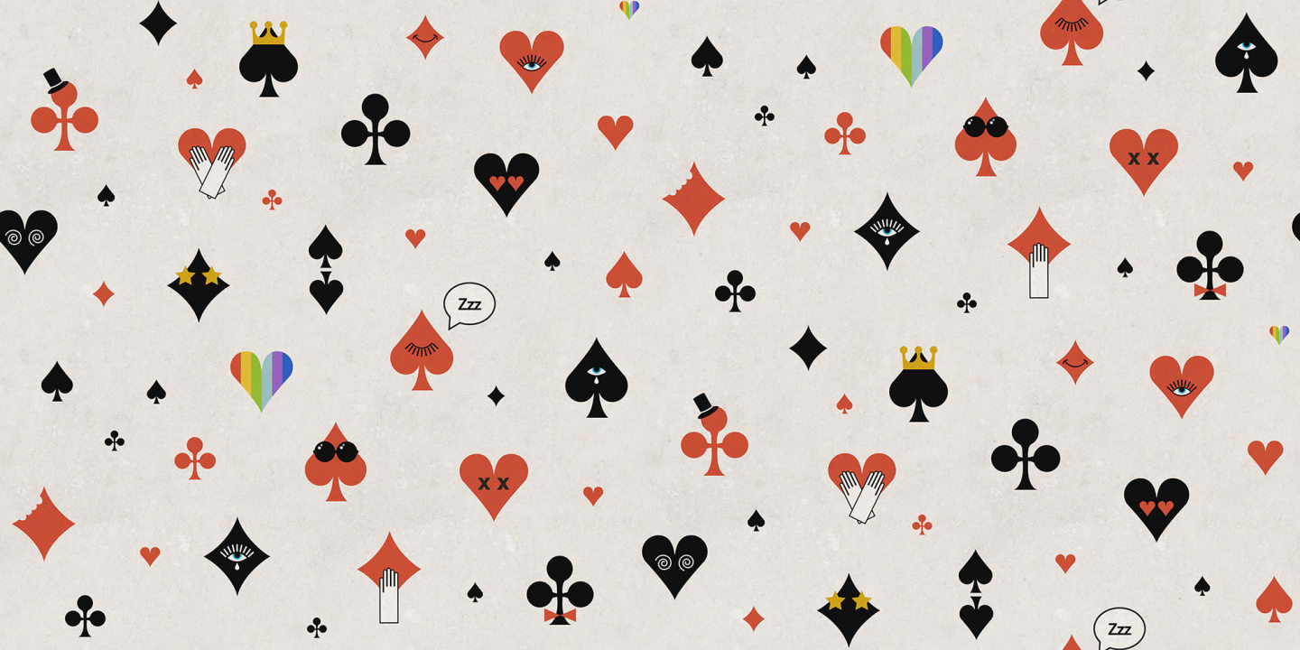 Rode pokerprint behang