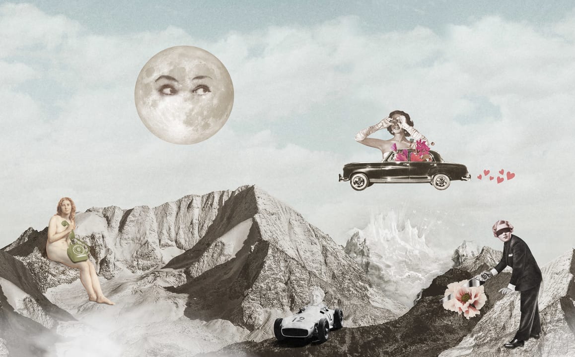 Vintage style retro wallpaper
