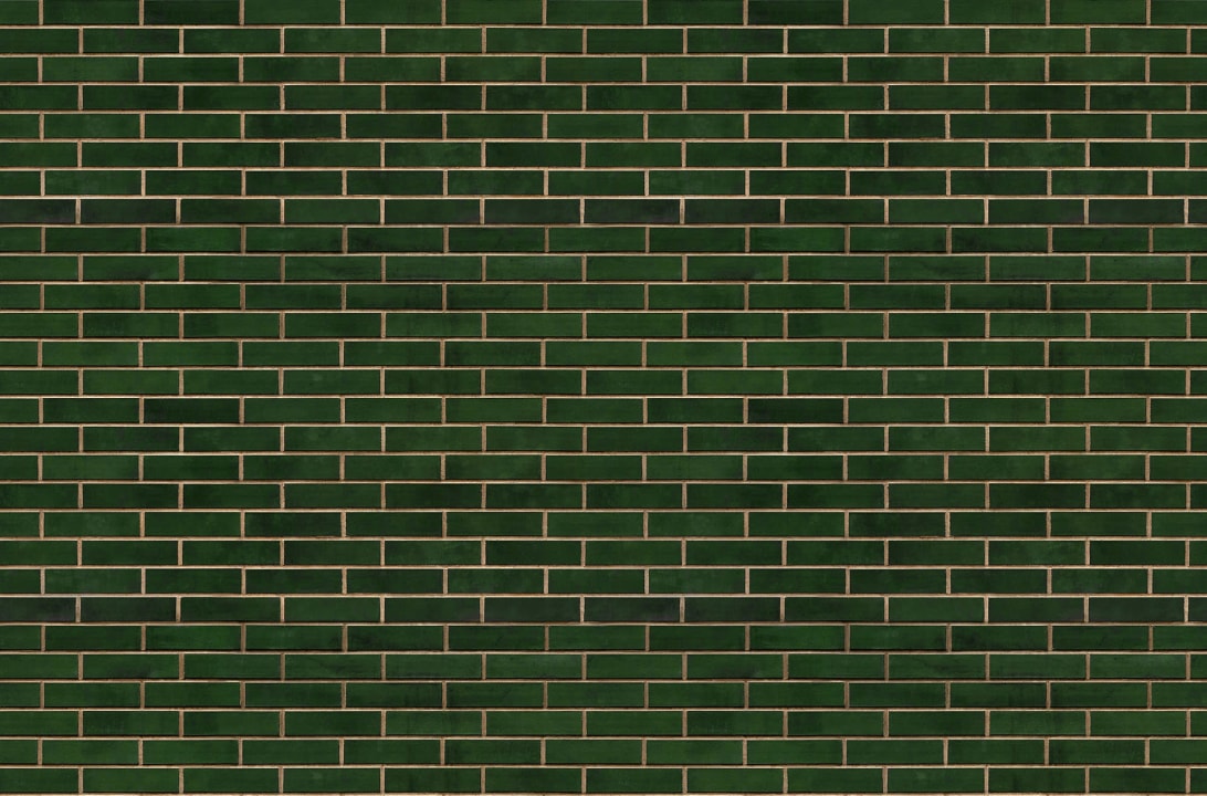 Wand van tegels in groen