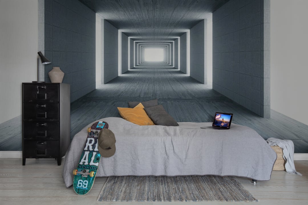Betoverende tunnel met 3D-effect