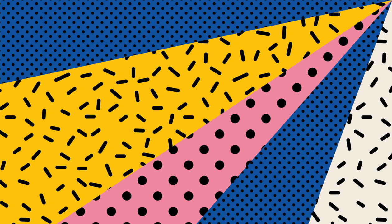 Nostalgische pop-art met stippen