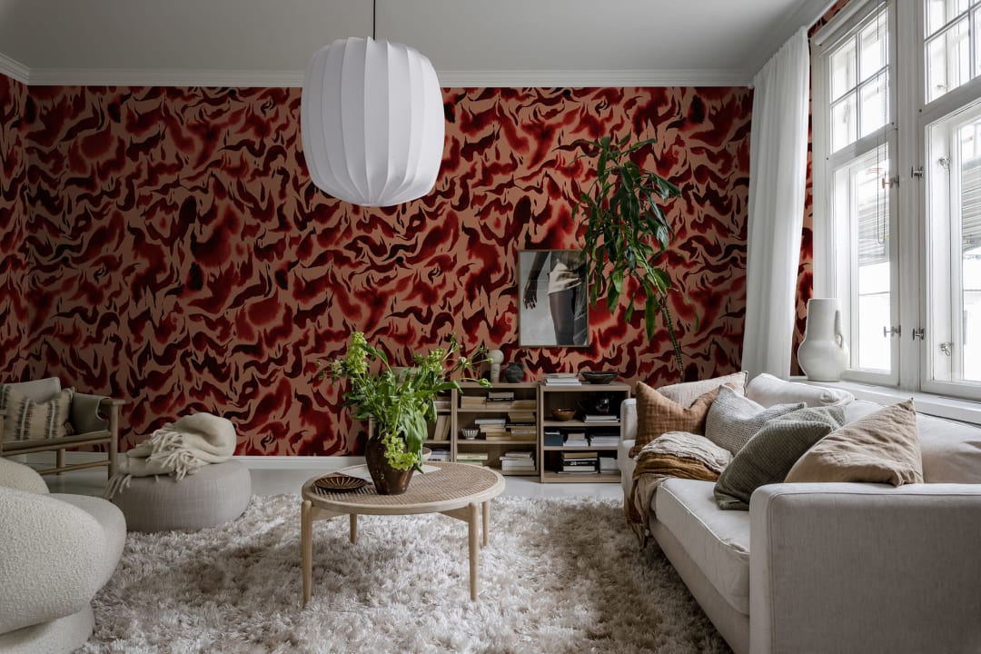 Leuchtend roter Strom