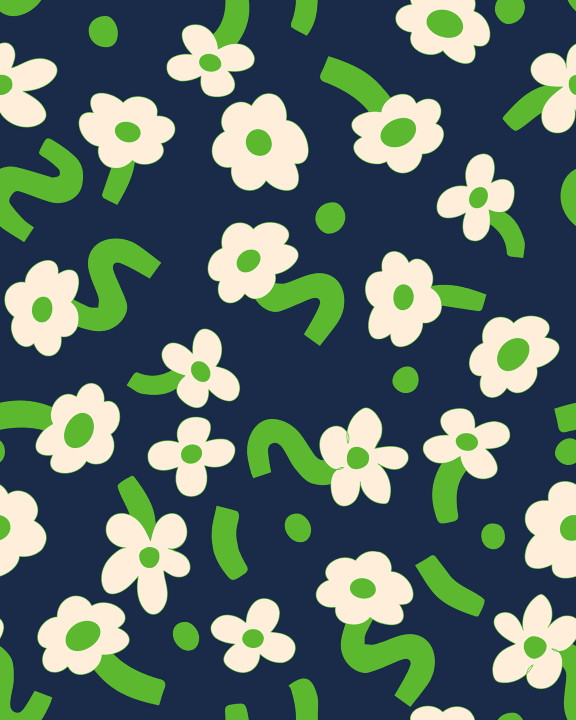 Speelse bloemenprint