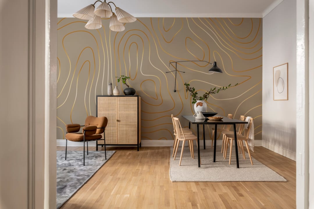Goldene geografische Eleganz