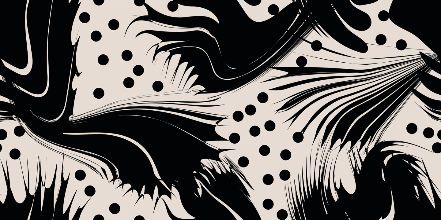 Motif brossé et pointillé
