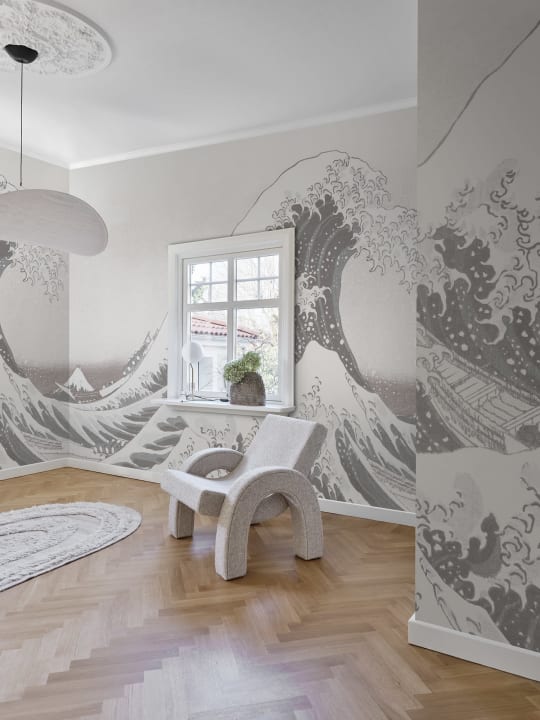 Peinture graphique de vague