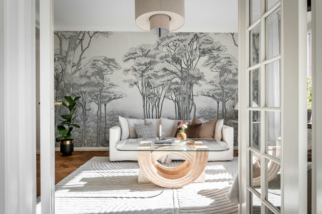Arbres noirs et blancs