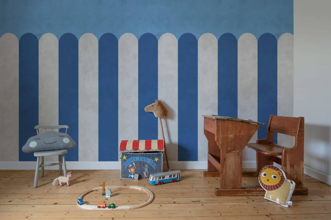 Playful Blue Stripes