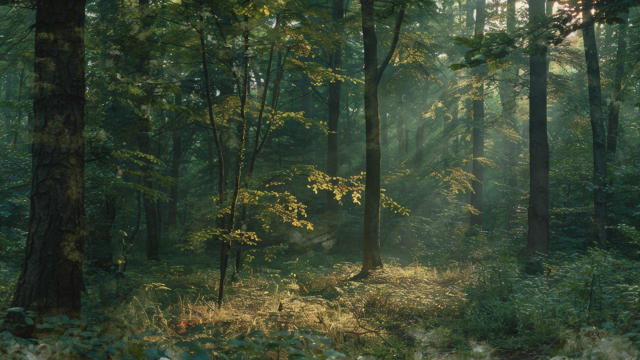 Sunlit Forest Escape