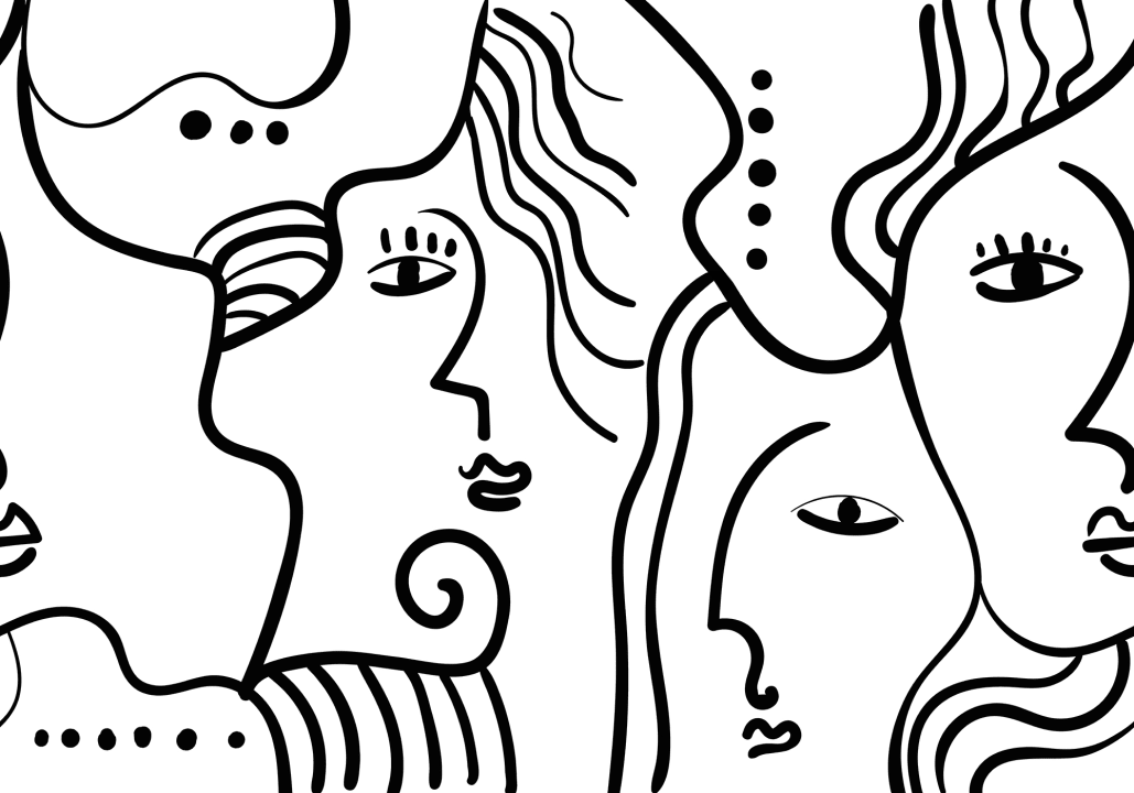 Expressieve Gezichten in Grafiet | Rebel Walls