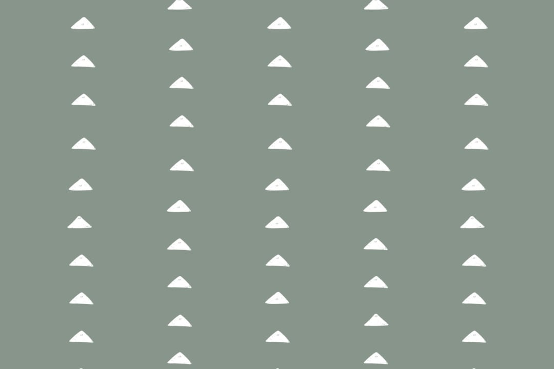 Dark Green Minimal Triangle Repeat Pattern Wallpaper