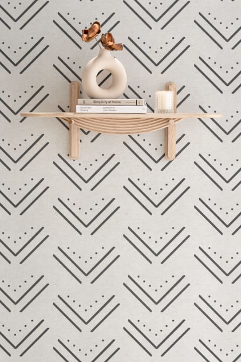 Mural Papel Pintado Flecha Tribal Negra
