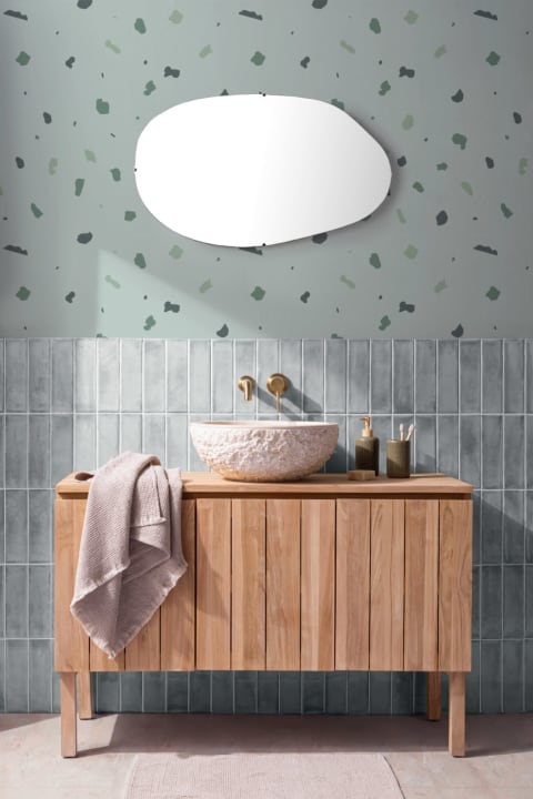 Green Terrazzo Wallpaper Mural