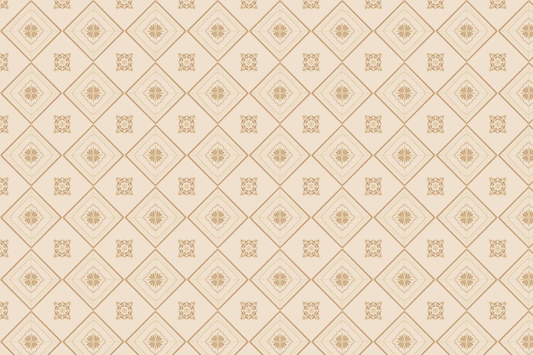 Beige Vintage Geometric Tile Wallpaper Mural