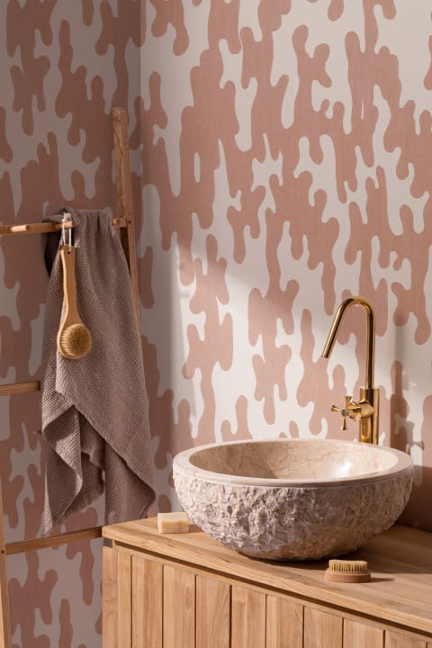 Korall japansk treblokk Print Style Bakgrunn