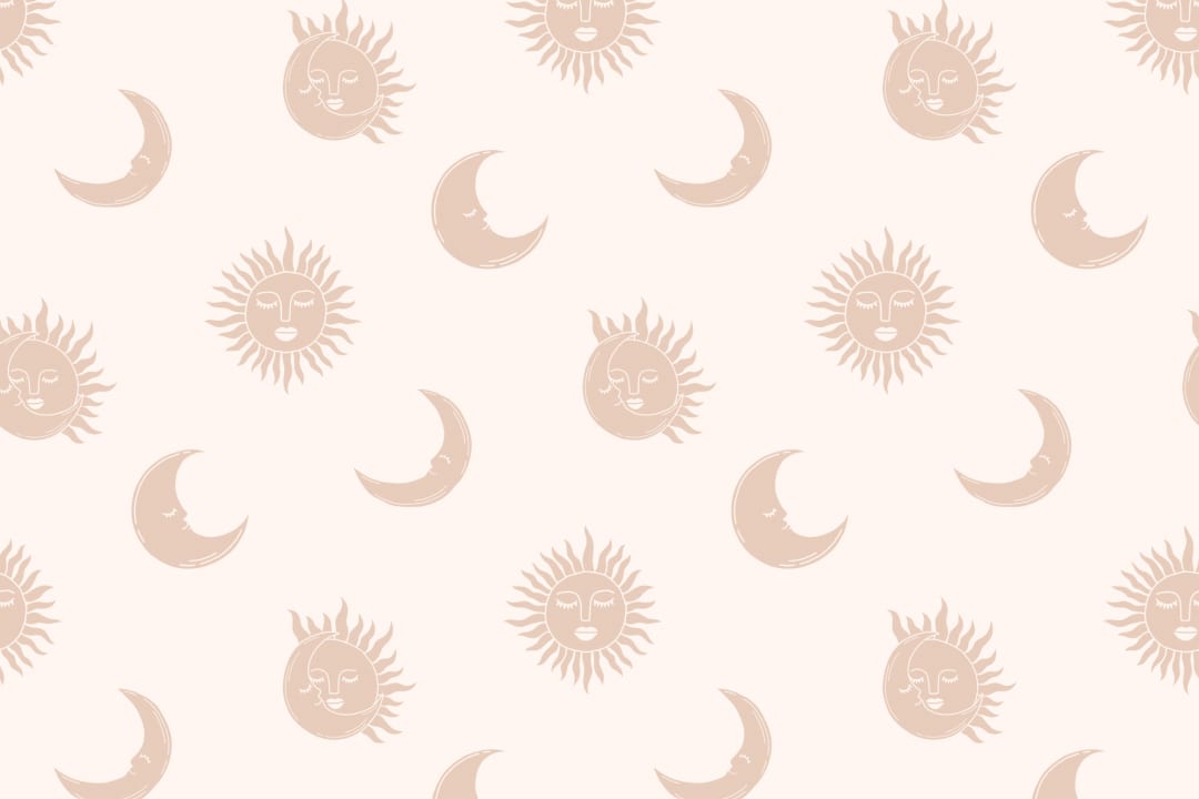 Papel pintado Boho Rosa Sol y Luna