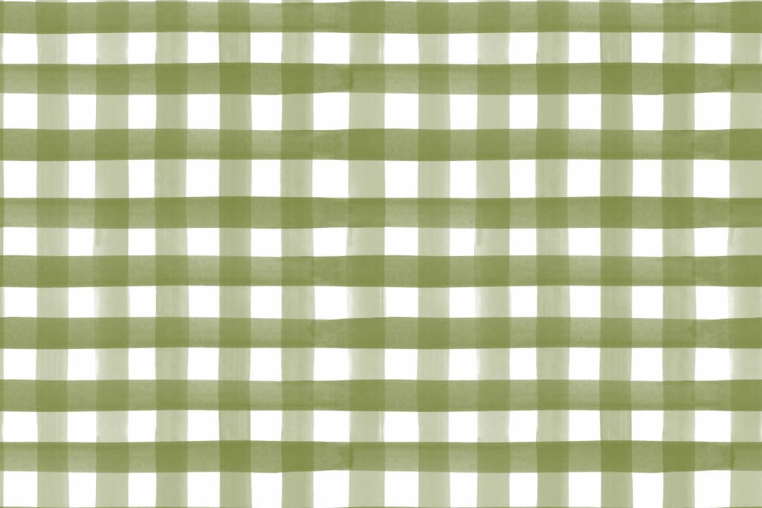 Dark Green Watercolor Gingham Wallpaper