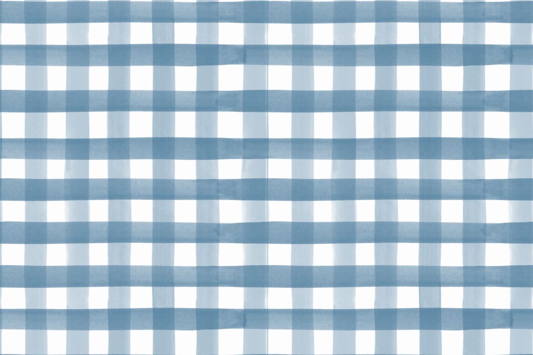 Navy Watercolor Gingham Wallpaper