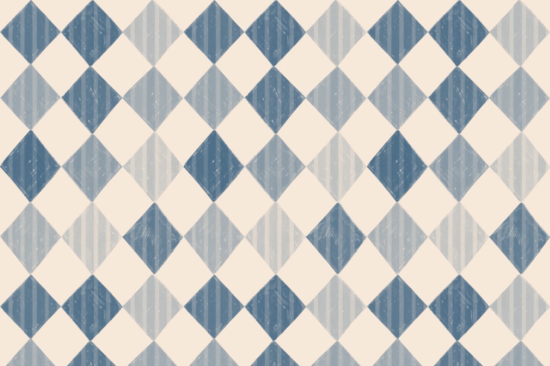 Blue Stripe Harlequin Mural