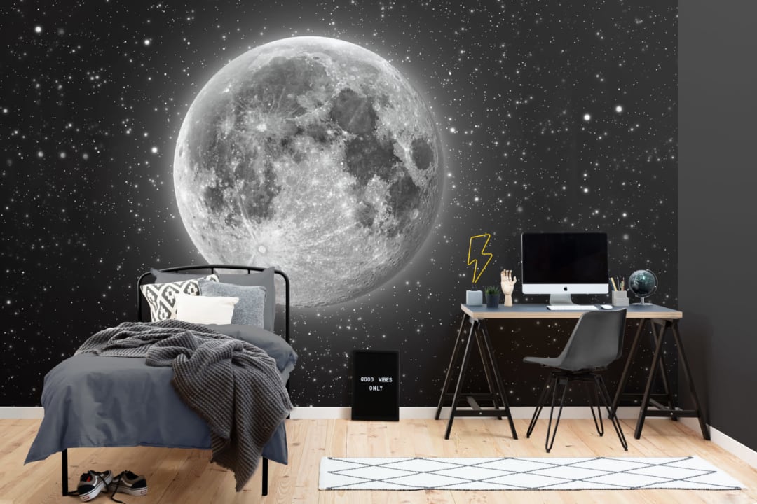 Moon & Stars Wallpaper Mural