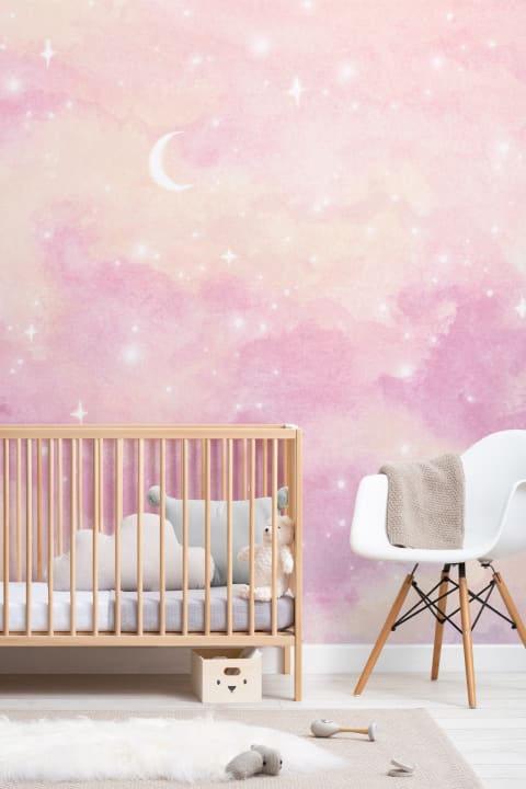 Panoramique galaxie en rose