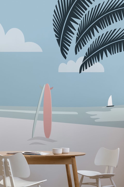 Venice Beach Retro Wallpaper Mural