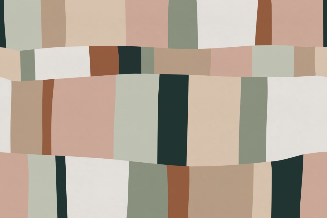 Papel Pintado a Rayas Gruesas Escalonadas en Colores Pastel
