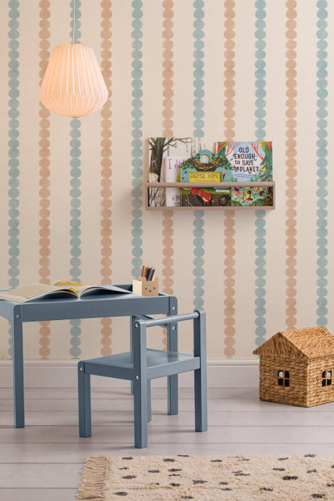 Multicolor Bobble Striped Contemporary Kids' Playroom Murale