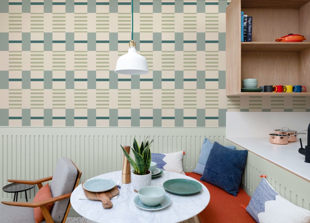 Multicolor Classic Checkered Pattern Mural