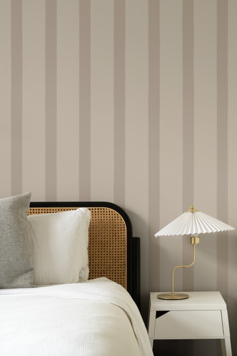 Beige Striped Contemporary Calm Design Mural