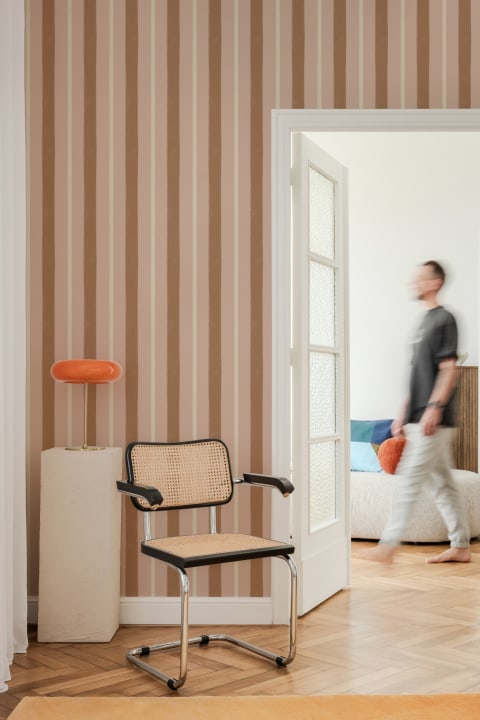 Pink Striped Elegant Pattern Wallpaper Mural