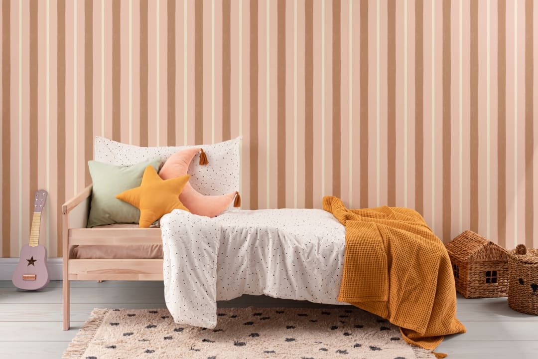 Rosa randig elegant mönstrad mural-tapeter