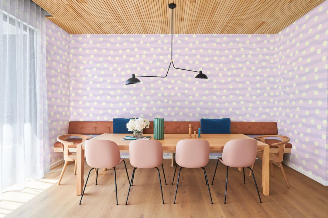 Elizabeth Olwen Polka Pop Lilac Mural