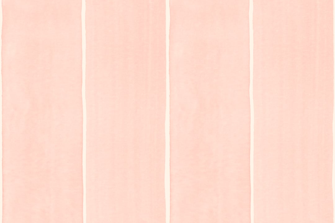 Pink Thick Vertical Stripes Watercolor Painted Wallpaper