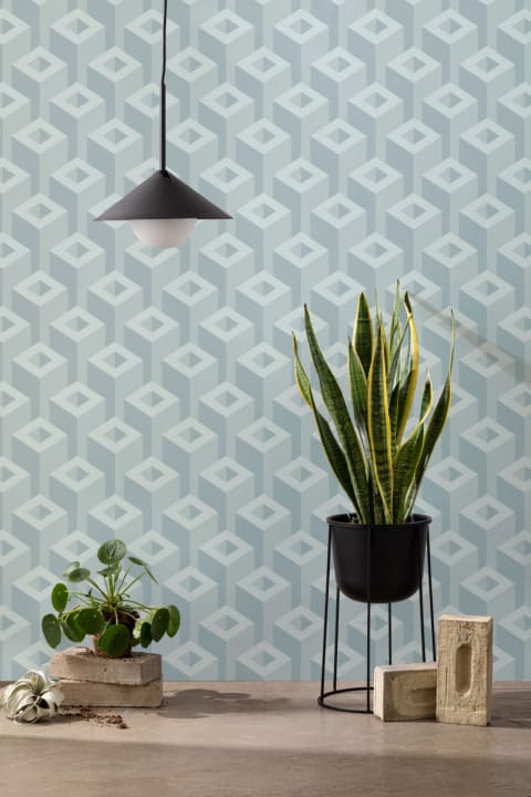 Papel Pintado con Motivos de Torres Crecientes