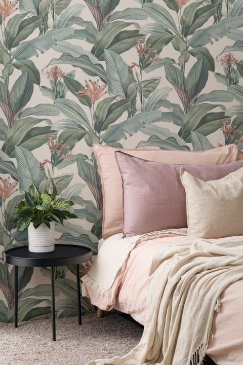 Persika Chic Vintage Tropical Repeat Pattern Wallpaper