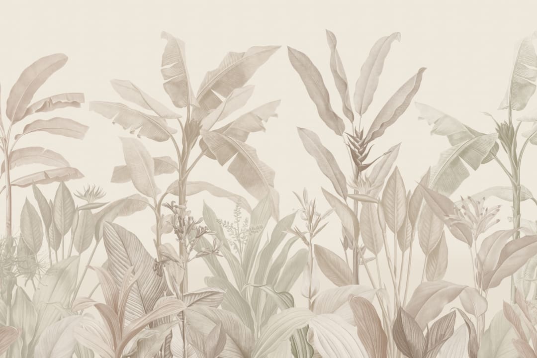 Neutral vintage tropisk Mural-tapeter