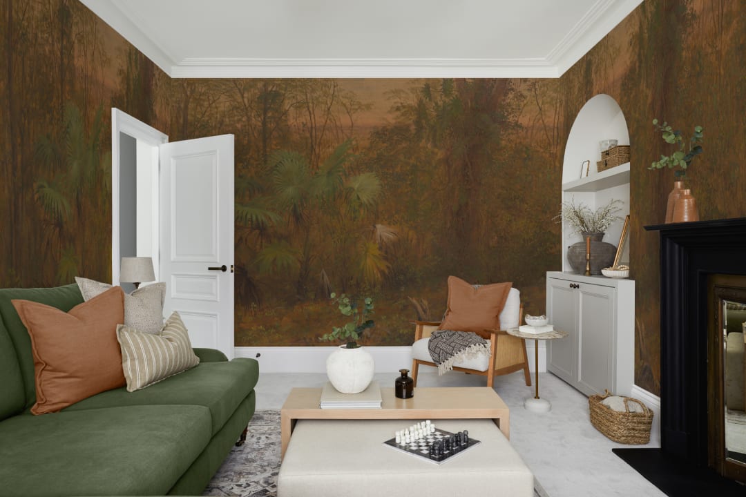 Tropisk djungel Oljemålning Mural-tapeter