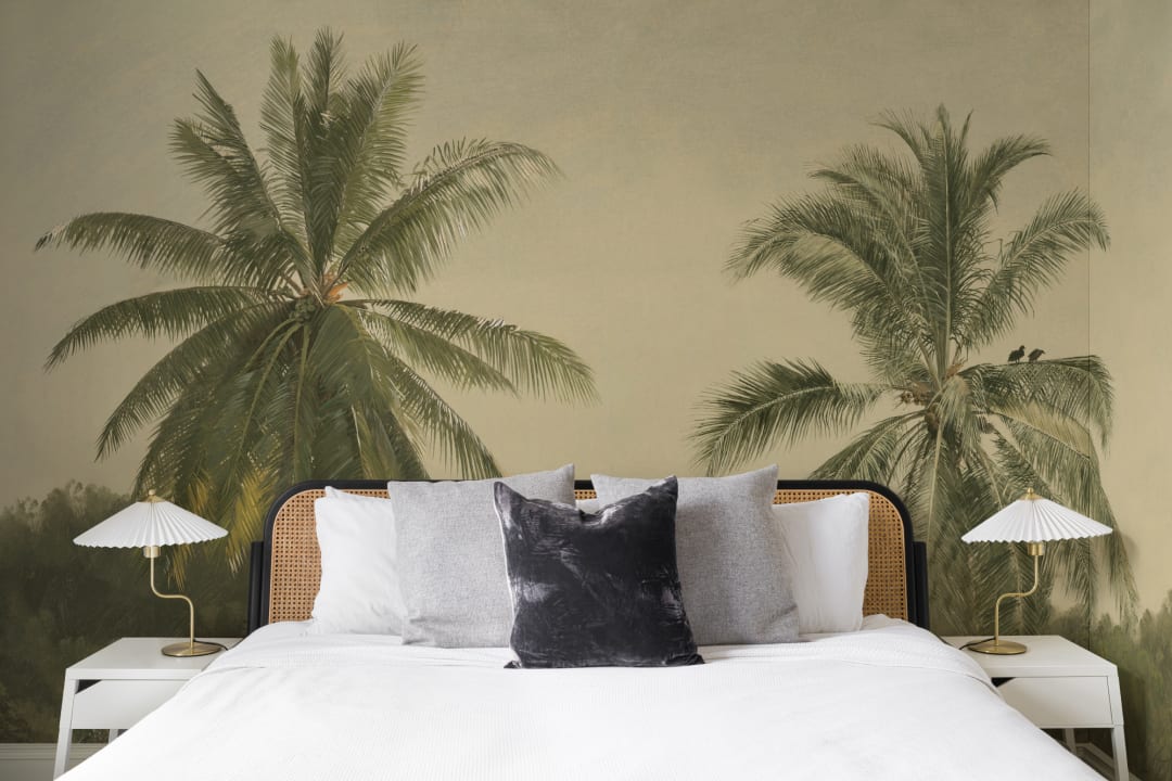 Tropical Palms Oil Painting Mural