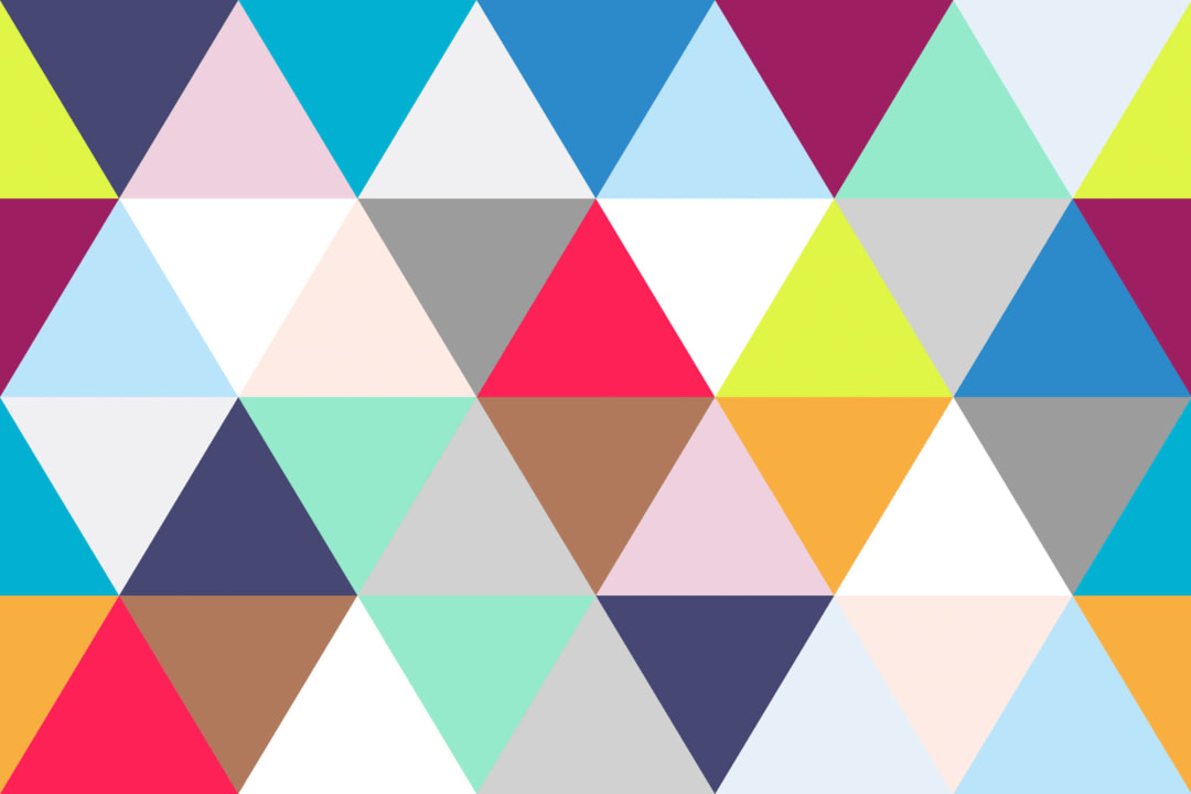 Multi-Colored Triangles Geometric Wallpaper Mural